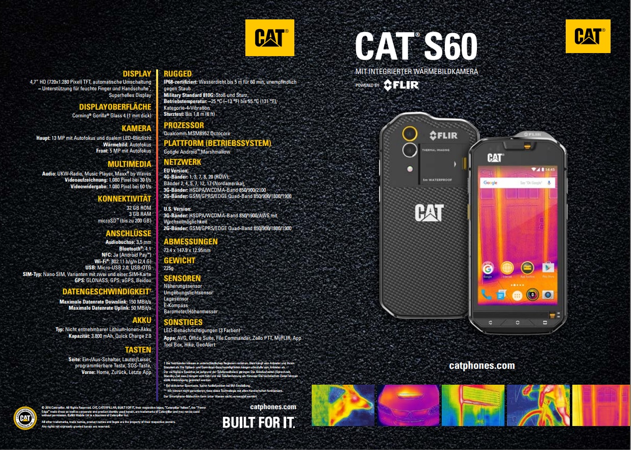 Cat S60 Mobiltelefon
